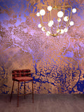 Fotomural Walls by Patel - metallica3 - Noble marble look wallpaper with metallic effect - purple, bronze