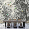 Fotomural Walls by Patel - Fancy Forest 1 - landscape photo wallpaper art print with birds