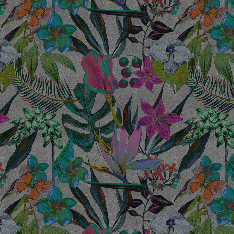 Fotomural Walls by Patel - Jungle mural with flowers and animals