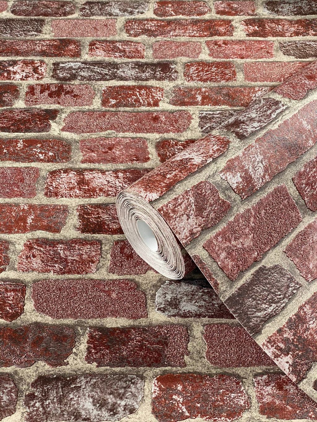 Vliestapete rot steinoptik