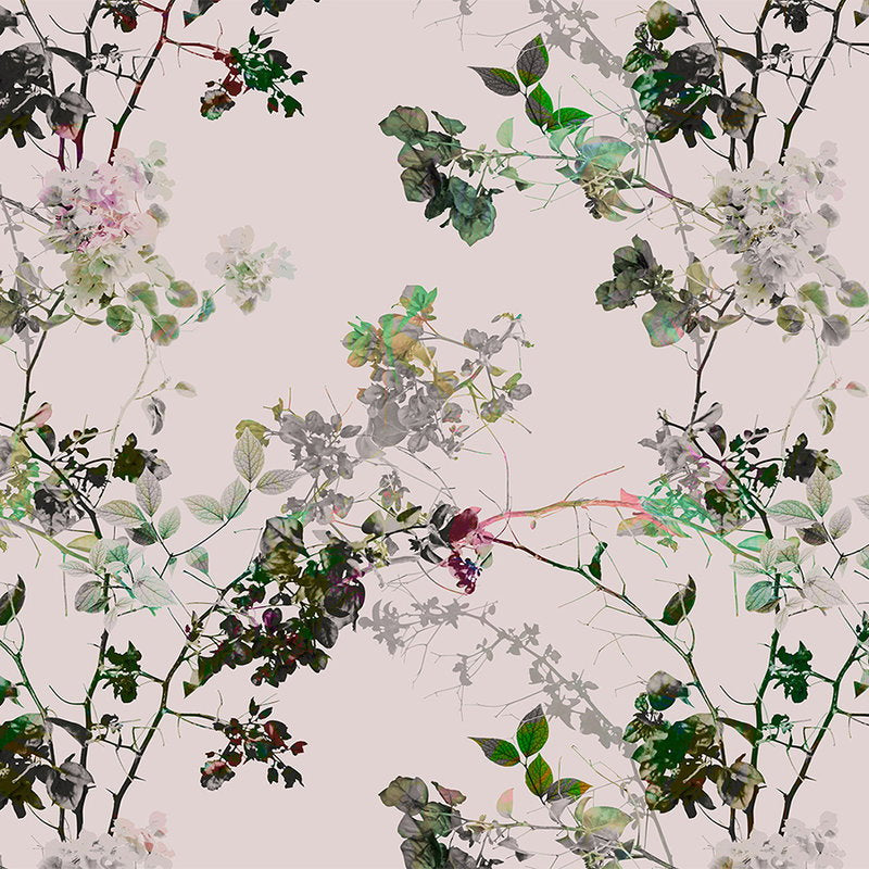 Fotomural Walls by Patel - Floral mural rose branches - blue, green