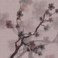 Fotomural Walls by Patel - Twigs 3 - Wallpaper with nature motif & pixel design - natural linen structure - pink