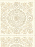 Lujoso papel pintado VERSACE Home Crowns & Roses - Beige, Plata, Crema
