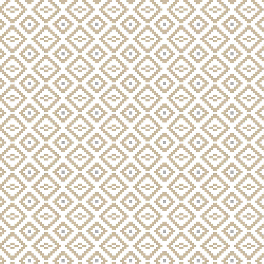 Fotomural Panel XXL 5 - Design wall mural small squares with patterns yellow on premium smooth non-woven