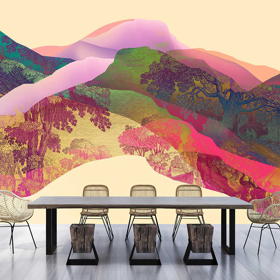 Fotomural Walls by Patel - Magic Mountain 2 - mural mountain landscape abstract