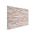 Pintura sobre lienzo 3D aspecto piedra, pared de piedra seca marrón claro