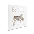 Cuadro lienzo habitación infantil Be Cute Zebras - Diseño animal lúdico con letras inspiradoras