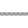 Fotomural Black and white border with ornament pattern - White, Black - Michalsky
