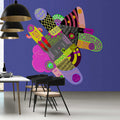 Fotomural Walls by Patel - Looney Land 2 - wall mural comic design purple & violet in character style