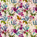 Fotomural Walls by Patel - Flowers mural with Mosaic design - cream, purple