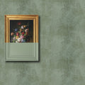Fotomural Walls by Patel - Frame 3 - Wallpaper Painted Over Artwork, Green - Wipe Clean Texture - Green, Copper