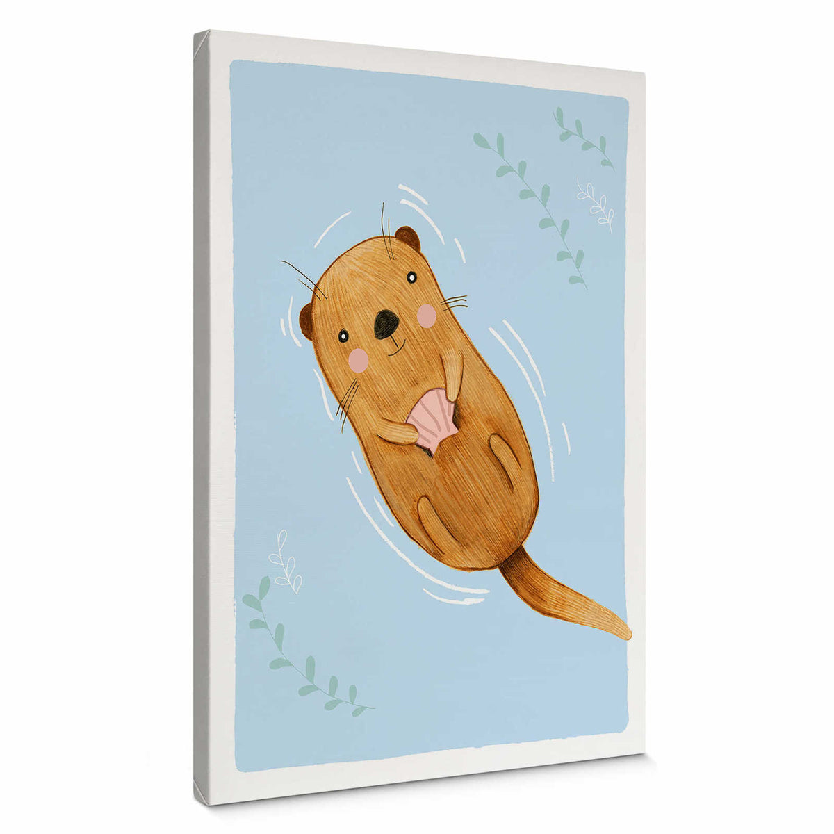 Loske Cuadro en lienzo Niños tumbados nutria
