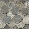 Fotomural Silver coins mural in detail with 3D effect - AP Digital 3