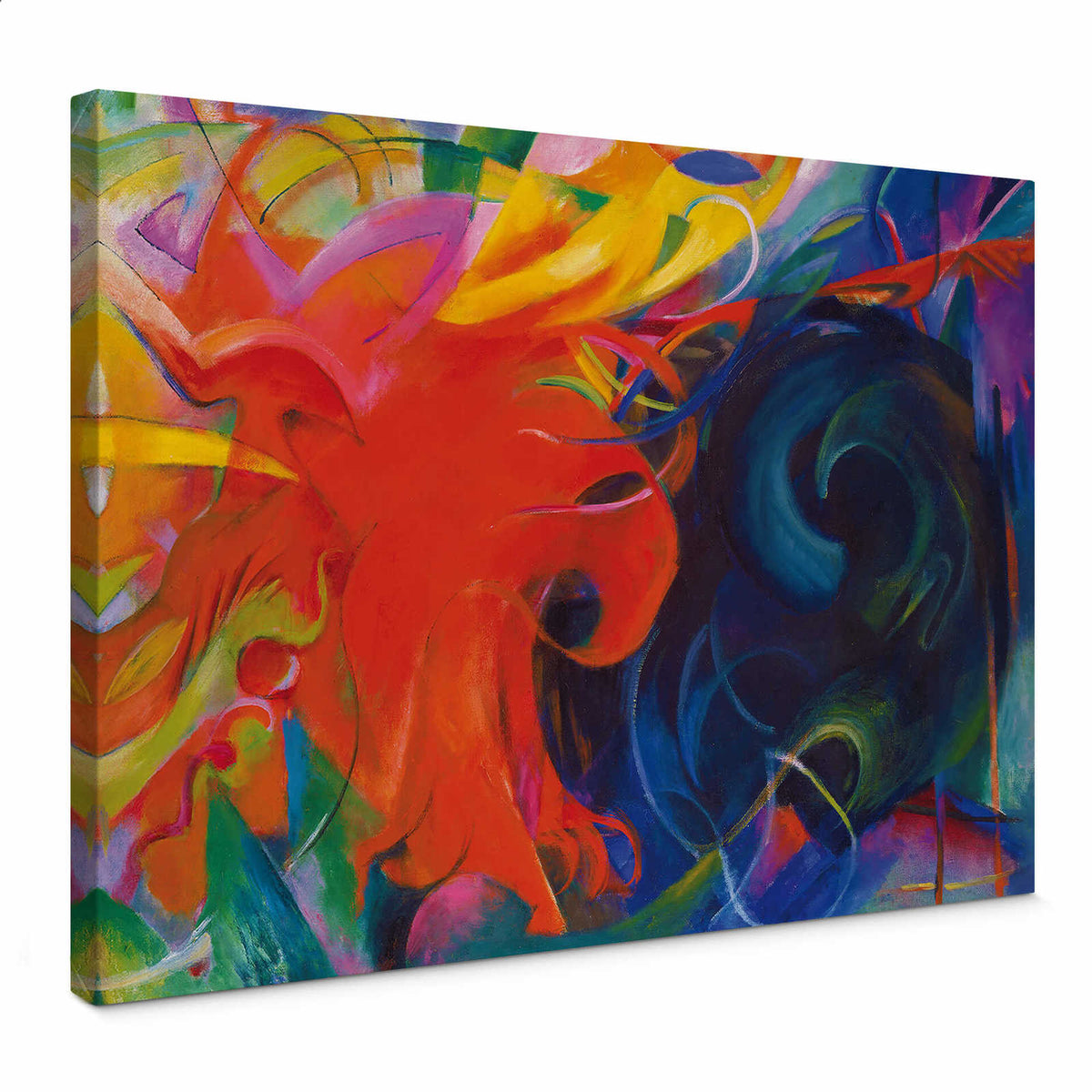 Lienzo 'Figuras en lucha' de Franz Marc