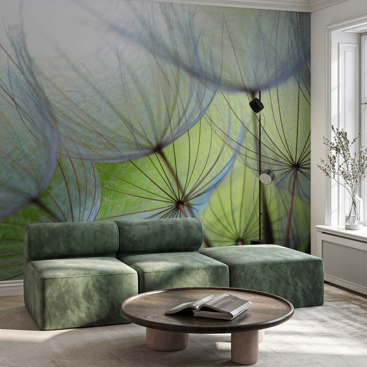 Fotomural Photo wallpaper detail with dandelions - Premium smooth fleece - XXL 2