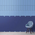 Fotomural Walls by Patel - Metro 1 - Graphic mural blue with tone on tone pattern