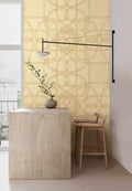 Fotomural Walls by Patel - loop1 - Harmonic geometric fine line wallpaper - yellow