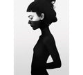 Fotomural Narrow photo wallpaper Model - Black, White - DD Motive 2