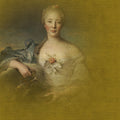 Fotomural Walls by Patel - Photo wallpaper classic portrait young lady - yellow, beige