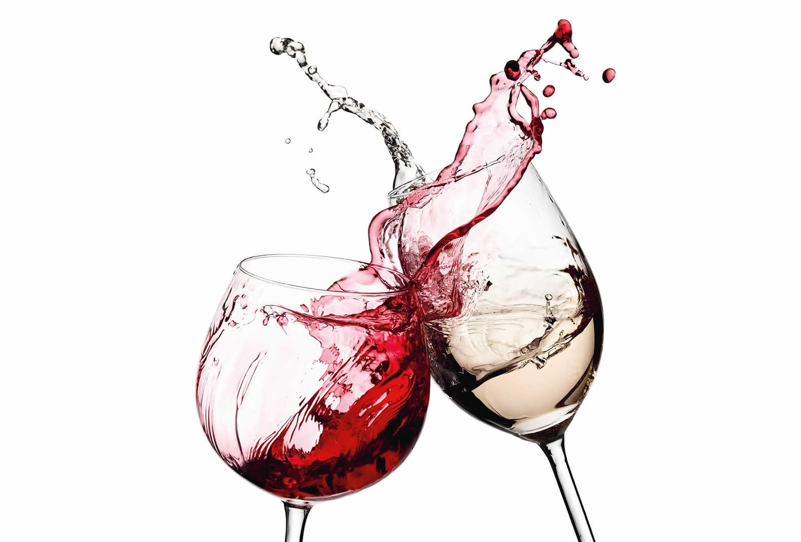 Fotomural Kitchen mural wine glasses red & white - DD Motive 2