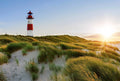 Fotomural Beach mural with dunes and lighthouse - DD Motive 2