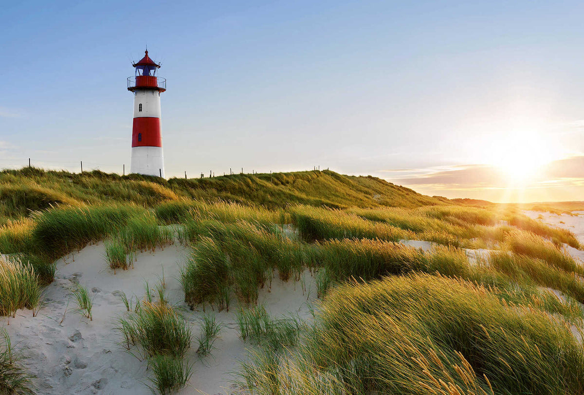 Fotomural Beach mural with dunes and lighthouse - DD Motive 2