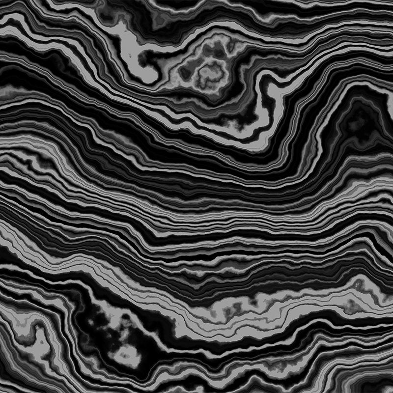 Fotomural Walls by Patel - Onyx 1 - Cross section of an onyx marble as photo wallpaper - Black, White