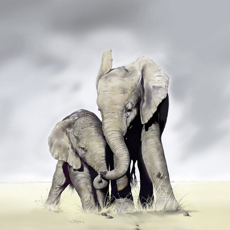 Fotomural Animal Wallpaper Free Elephants - Premium Smooth Non-woven - XXL 2