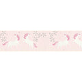 Fotomural Pink unicorn border fleece for girls room - pink, silver - AP Digital 1