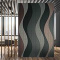 Fotomural Walls by Patel - Savoy 1 - Dark wall mural retro graphic waves pattern