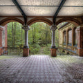 Fotomural Panel XXL 5 - Vintage mural old mansion entrance on premium smooth fleece