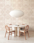 Fotomural Walls by Patel - orbit1 - Geometric line pattern wallpaper in soft shades - beige, pink