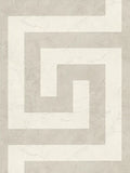 Papel pintado no tejido VERSACE con estructuras cuadradas jaspeadas mate, en parte brillante ligeramente texturado - gris, Metálico