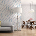 Fotomural Panel XXL 5 - Design wall mural hexagon pattern blue on premium smooth non-woven