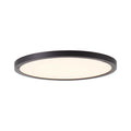 Plafón LED plano - Diseño minimalista para una iluminación uniforme 25 cm de diámetro x 2,1 cm de altura - Negro