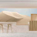 Fotomural Walls by Patel - Photo wallpaper »dunes« - pastel-coloured desert landscape - Smooth, slightly shiny premium non-woven fabric