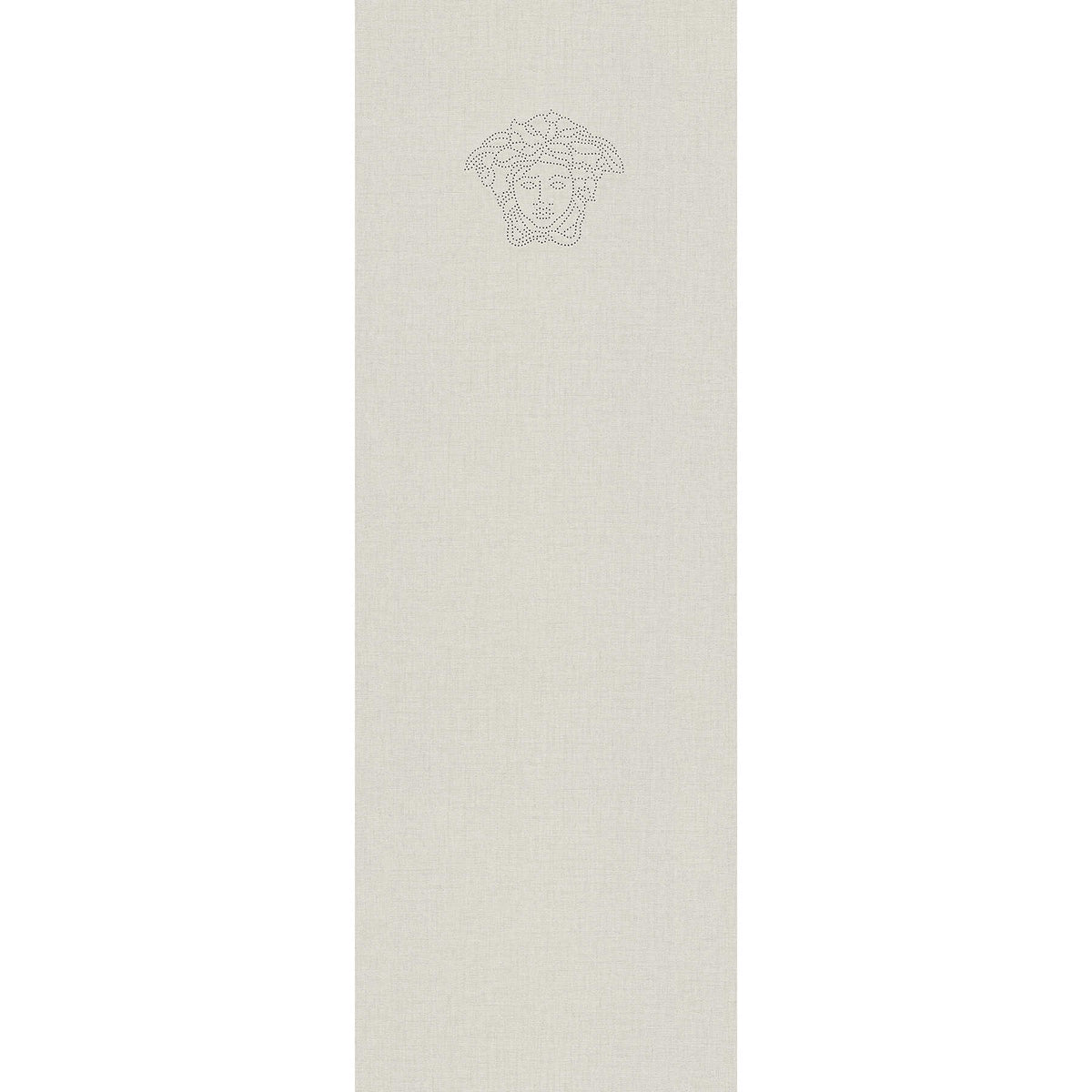 Versace Home - Papel pintado no tejido liso plateado con logotipo perlado - metalizado