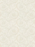 Papel pintado VERSACE con adornos en estilo barroco - crema, plata