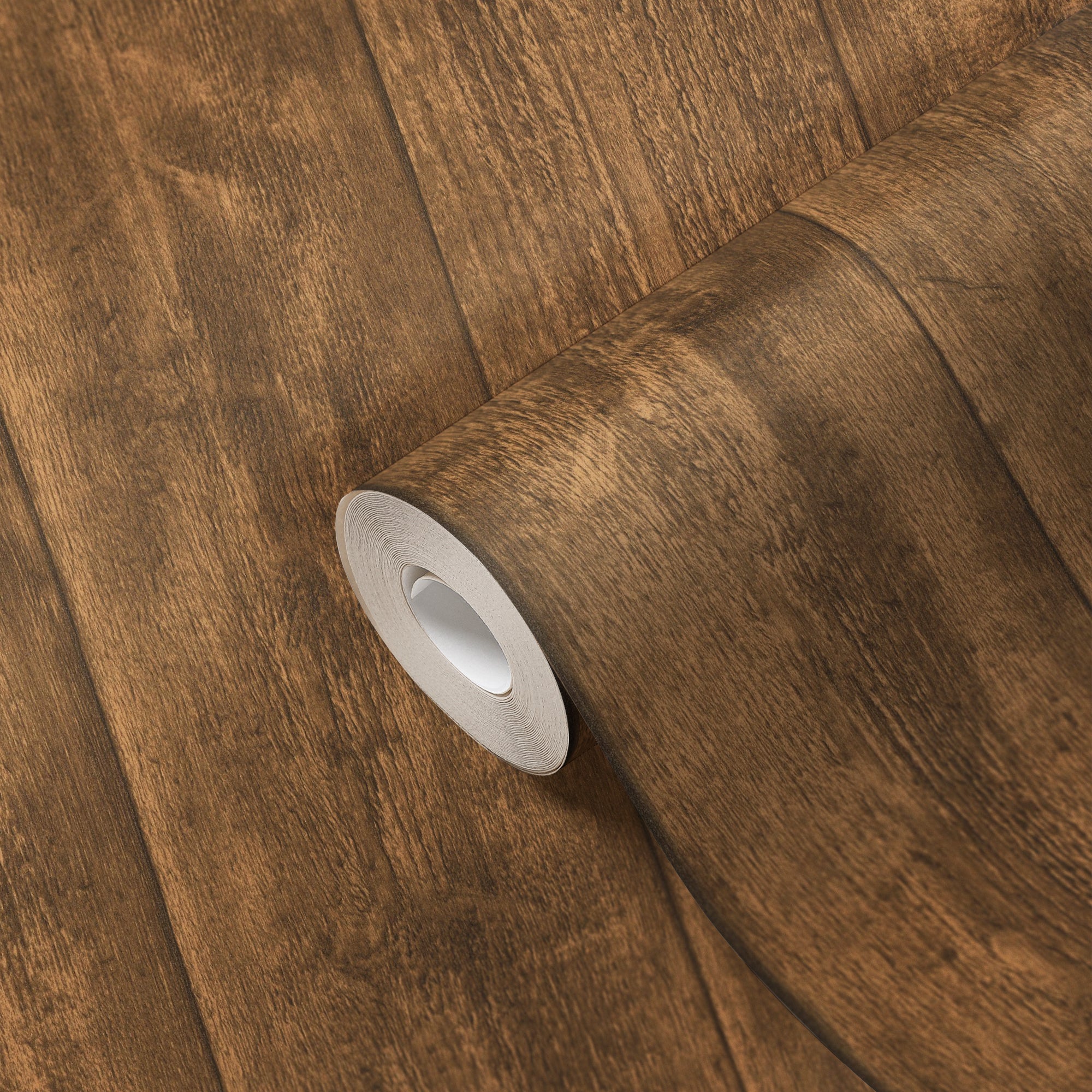 Hochwertige Vliestapete Braun Holzoptik
