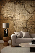 Fotomural Vintage style Africa map mural - Desert Lodge