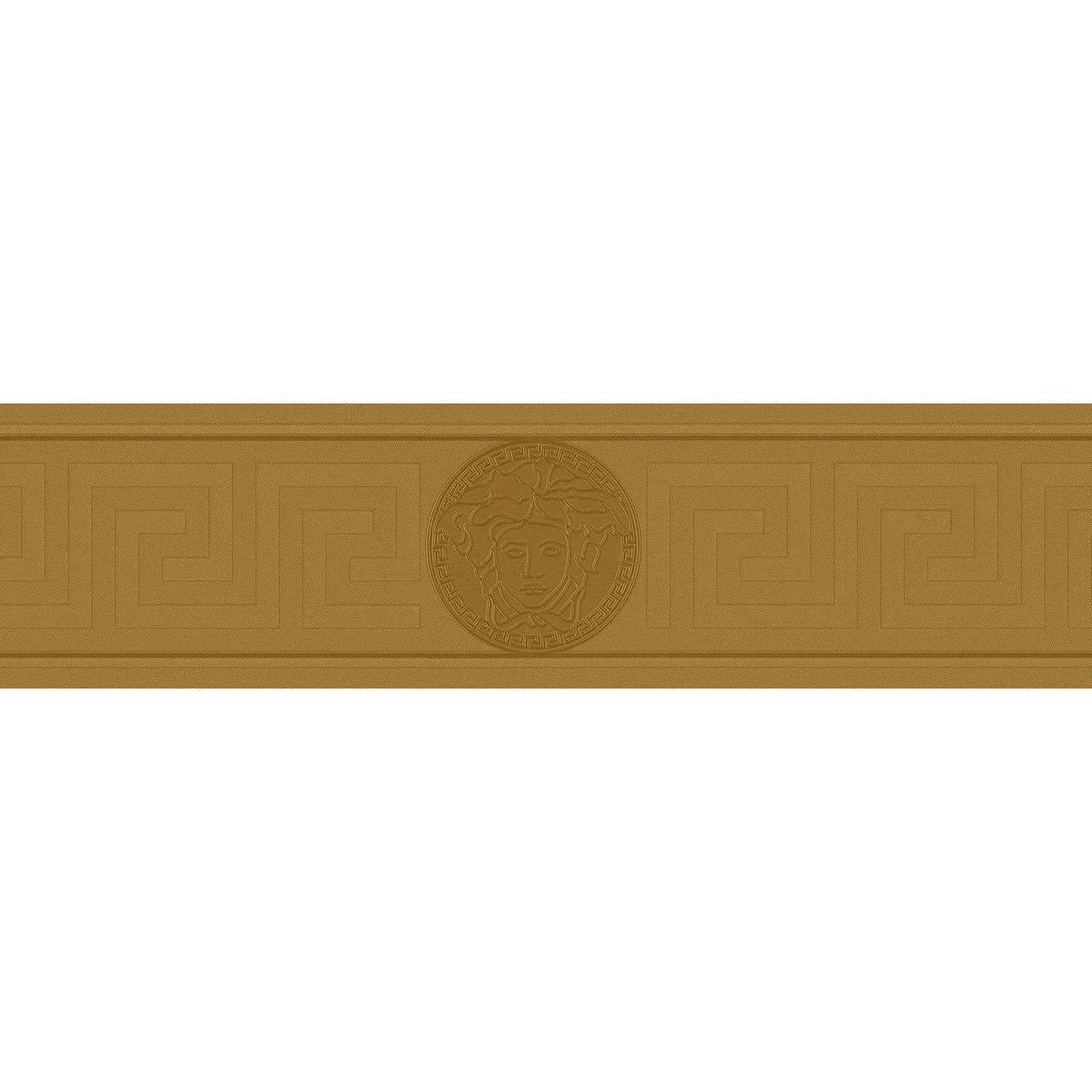 Papel pintado VERSACE dorado con diseño de Medusa - metálico
