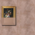Fotomural Walls by Patel - Frame 2 - Wiped Plaster Structure Painted Artwork Wallpaper, Copper - Copper, Pink