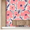 Fotomural Walls by Patel - Flower Market 1 - flowers mural pink flowers pattern & plaster texture