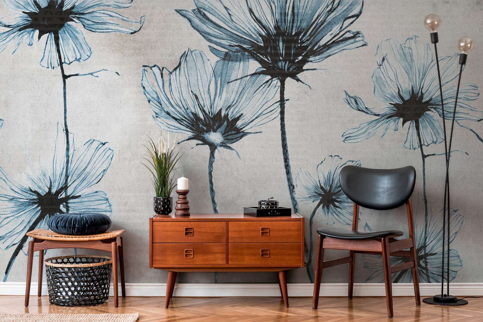Fotomural AP Contract - Blue Daisy