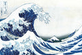 Fotomural Photo wallpaper drawn wave - Blue - DD Motive 2