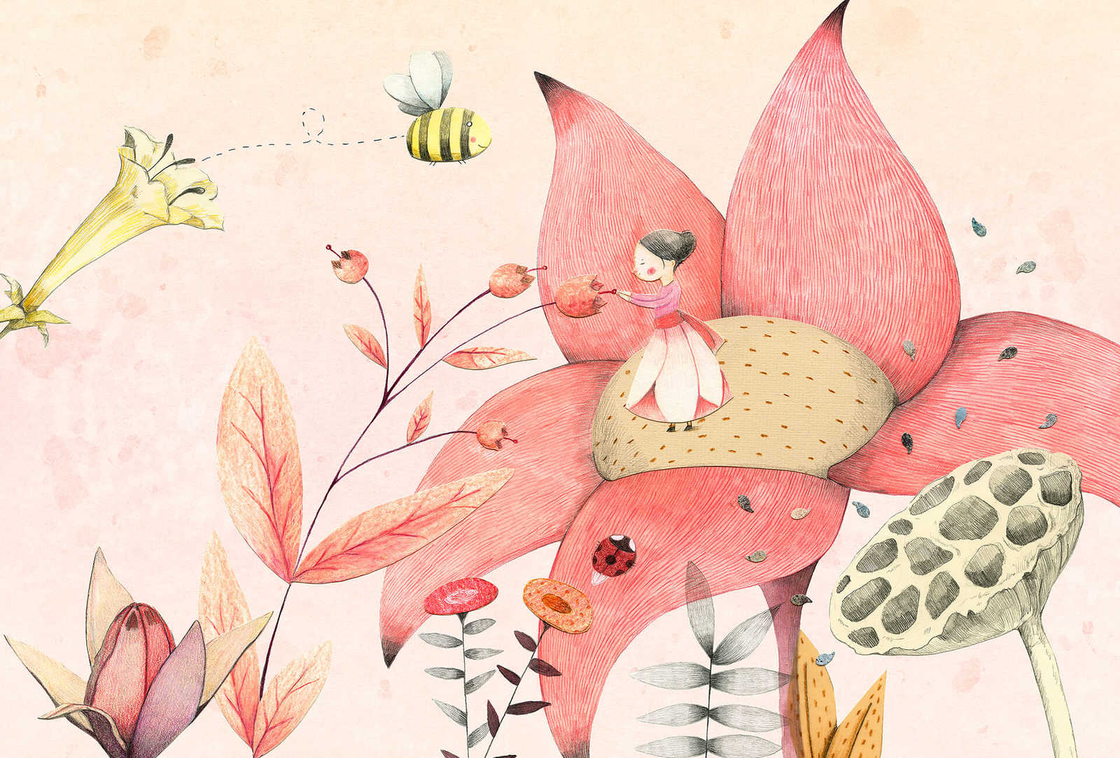 Fotomural Children mural 'Thumbelina' drawing motif nature - DD Motive 2