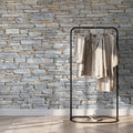 Fotomural Stone wall mural light grey natural stone look - AP Digital 1