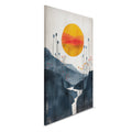 Sol de atardecer en el valle - Paisaje abstracto sobre lienzo de alta calidad.
