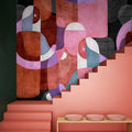 Fotomural Walls by Patel - Meeting Place 2 - wall mural abstract ethnic design in black & pink