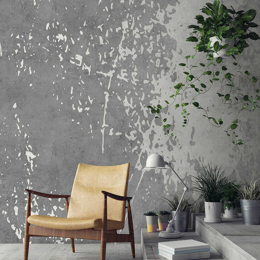 Fotomural Walls by Patel - Vintage Wall 3 - grey photo wallpaper plaster look design in used look